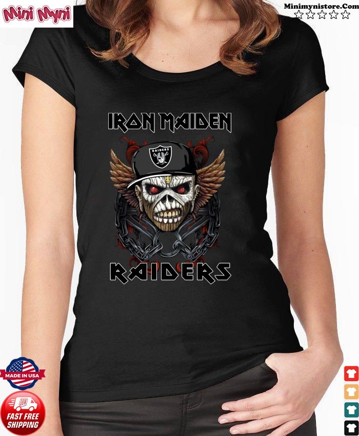 Iron Maiden Skull Oakland Raiders Shirt - High-Quality Printed Brand