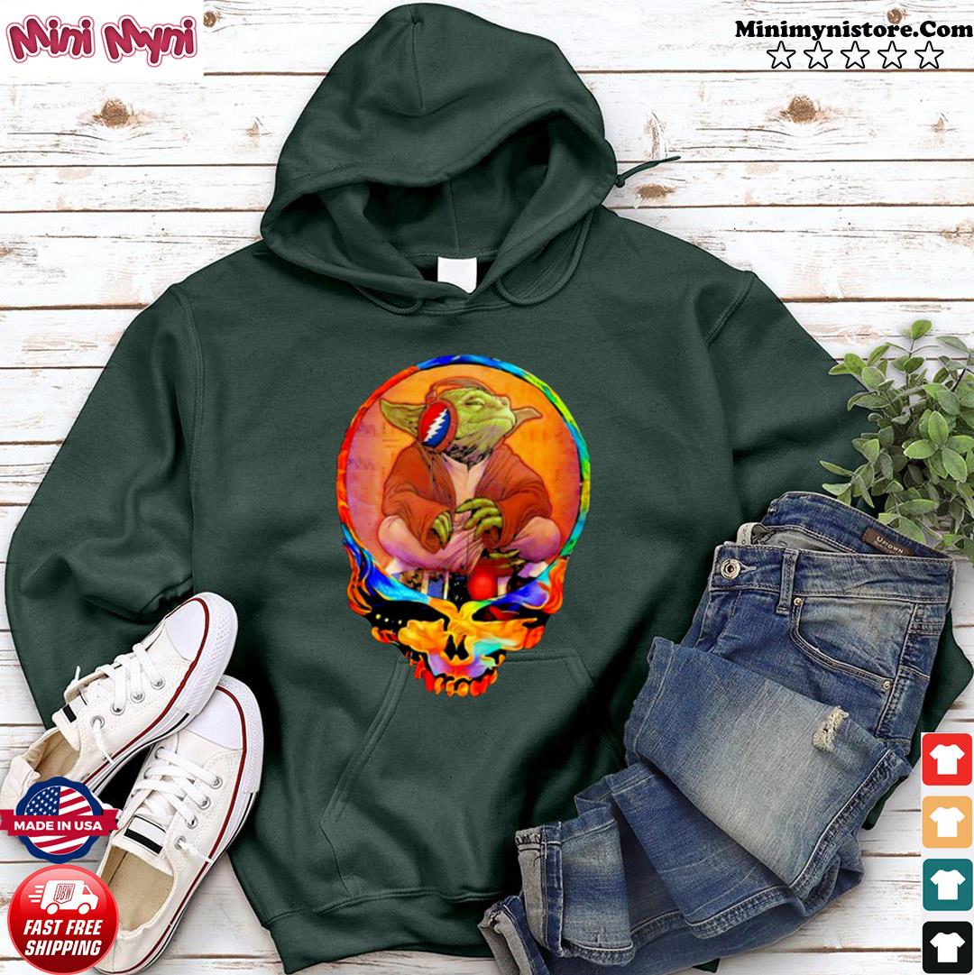 Official grateful Dead Baby Yoda Skull T-Shirt, hoodie, sweater