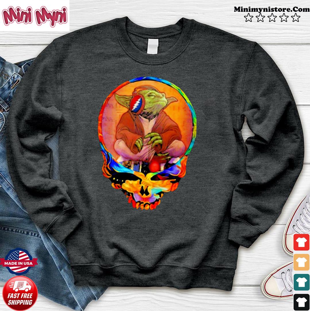 Official grateful Dead Baby Yoda Skull T-Shirt, hoodie, sweater