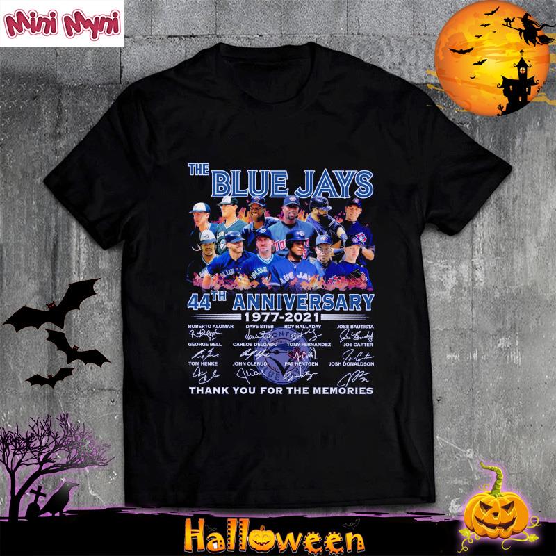 Funny The Blue Jays 44th Anniversary Thank You For The Memories Signatures Shirt