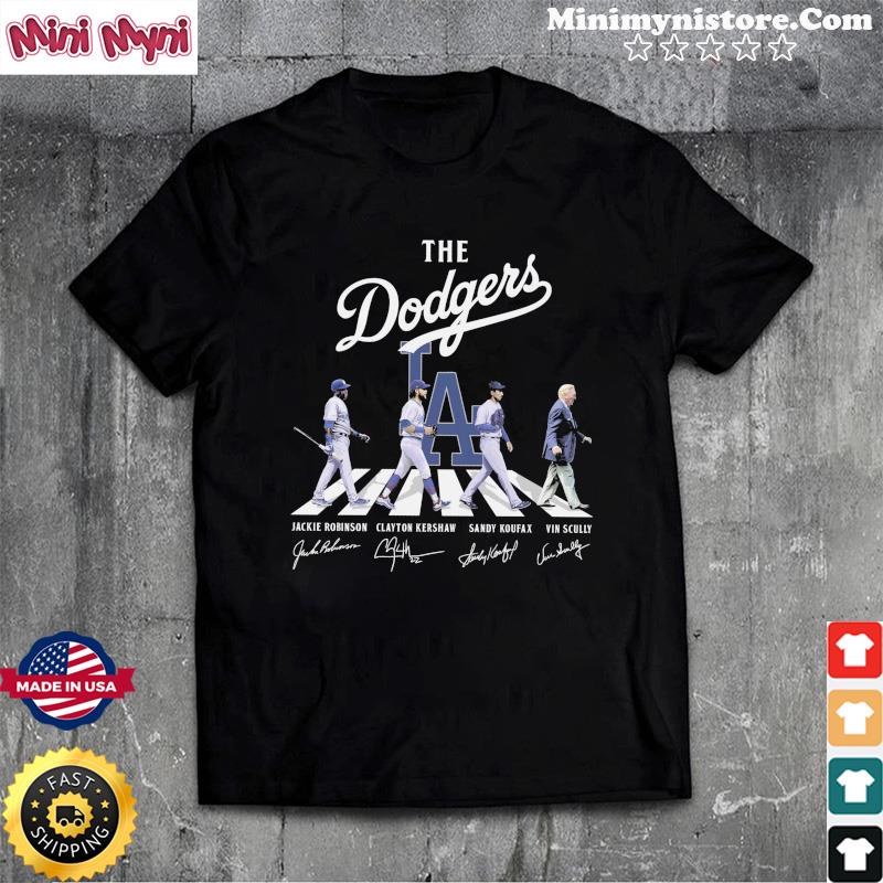 Official The Los Angeles Dodgers Abbey Road Signatures T-Shirt