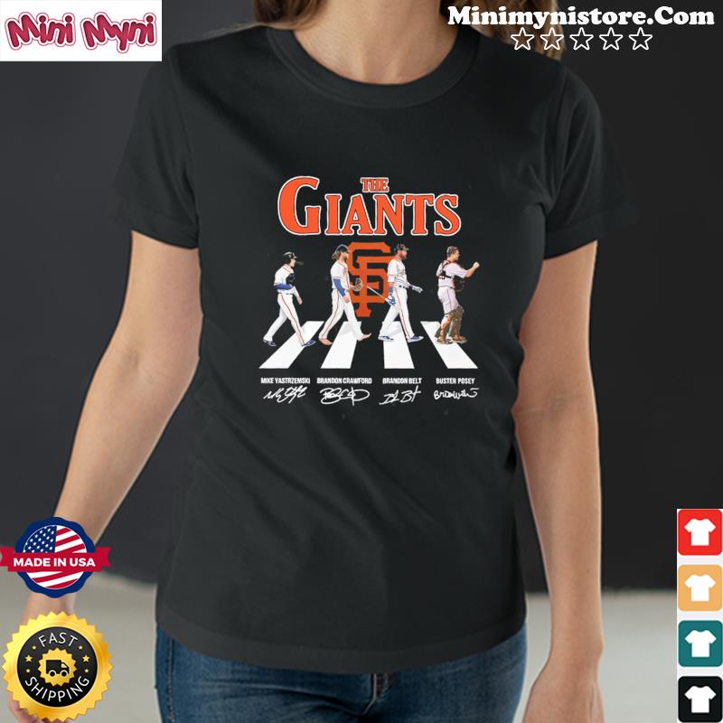 The Giants Abbey Road San Francisco Giants Signatures t-shirt by