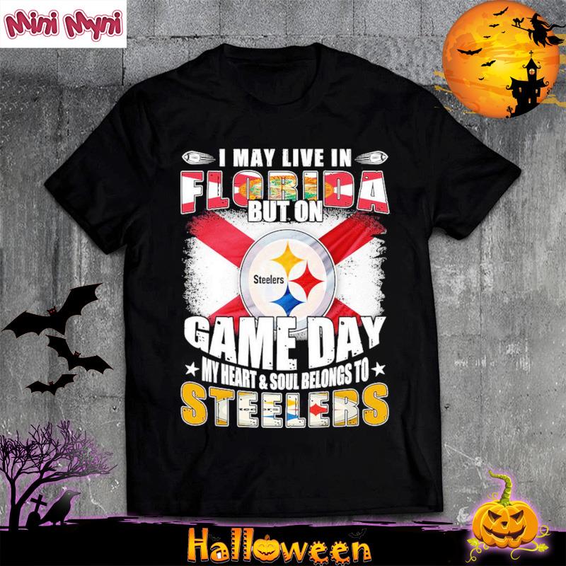 I may live in Texas but on game day my heart and soul belongs to Pittsburgh  Steelers shirt, hoodie, sweater, long sleeve and tank top