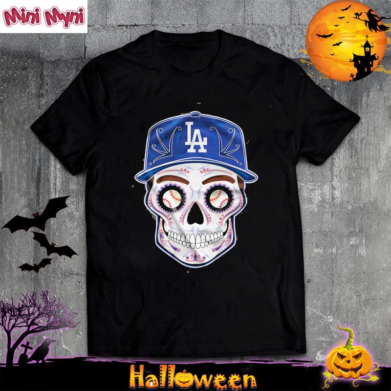Los Angeles Dodgers sugar skull T shirt