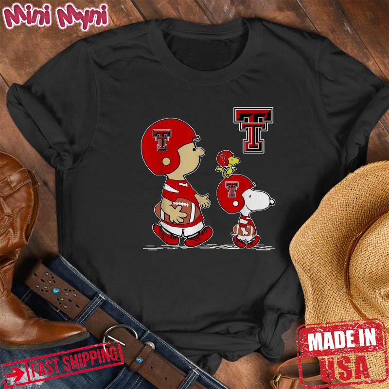 The Peanuts Charlie Brown And Snoopy Woodstock Texas Tech Red Raiders  Football Shirt, hoodie, sweater, long sleeve and tank top