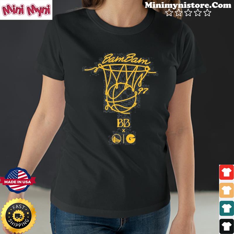 Men's Fanatics Branded Black Golden State Warriors x BamBam Above Rim  T-Shirt