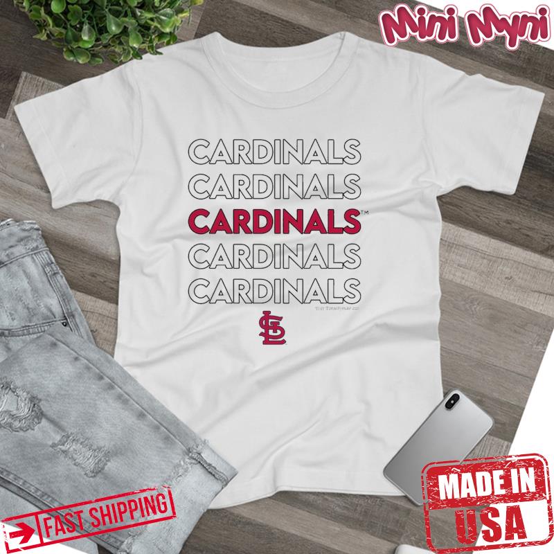 Toddler Tiny Turnip White St. Louis Cardinals Stacked T-Shirt