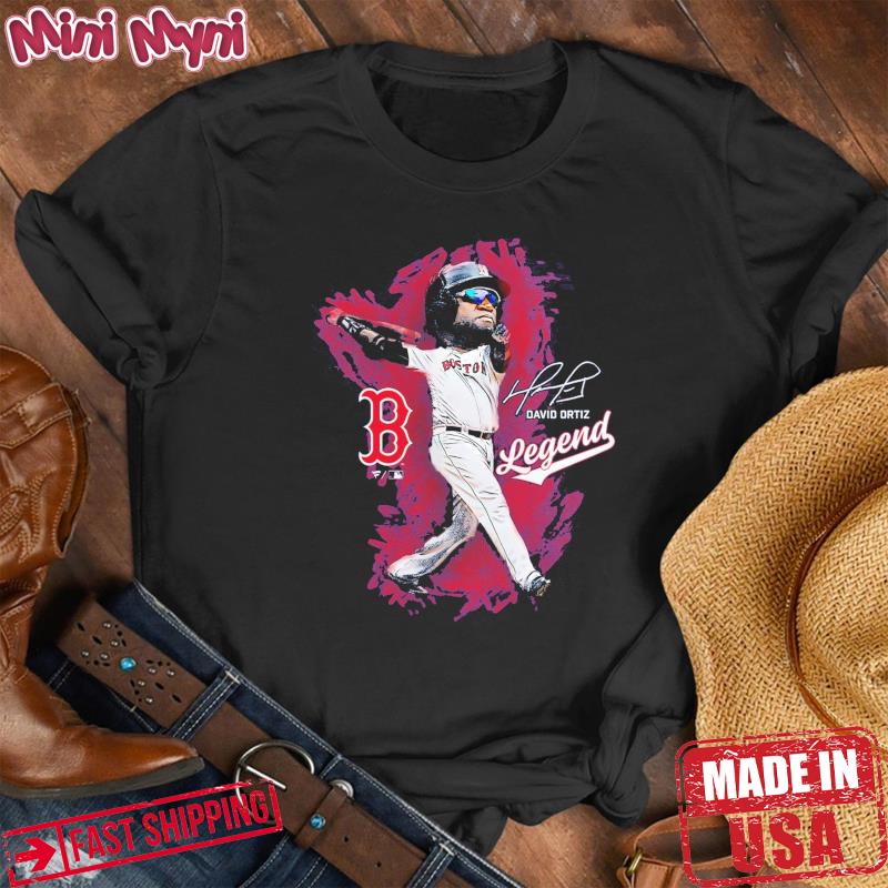 Men's Fanatics Branded David Ortiz Navy Boston Red Sox Logo Graphic T-Shirt