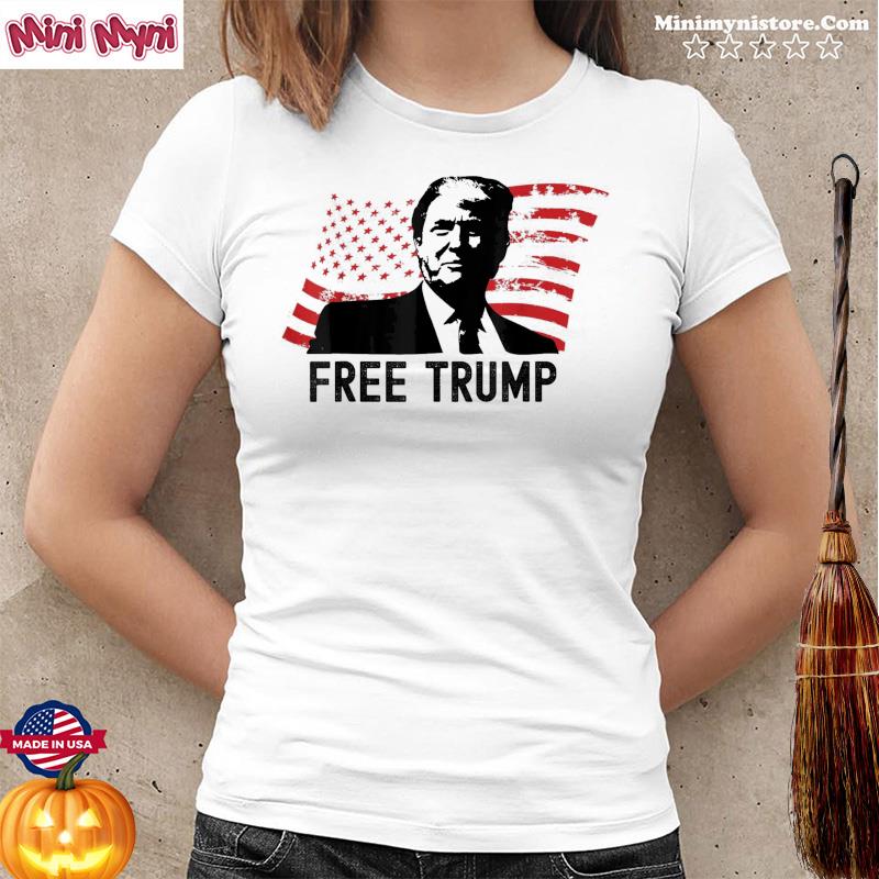 Free Trump American Flag Shirt