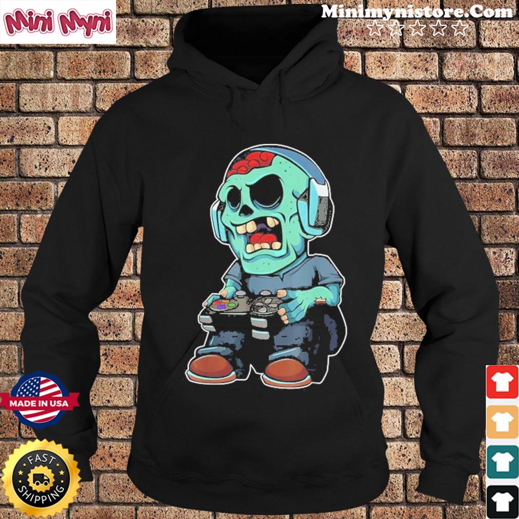 Gamer Zombie Lazy Halloween Costume Cool Video-game Gaming T-Shirt Hoodie