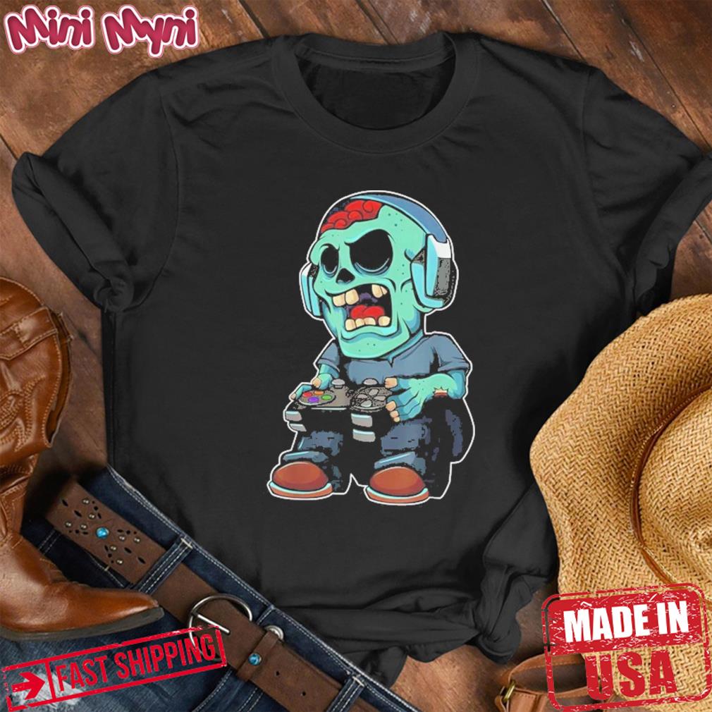 Gamer Zombie Lazy Halloween Costume Cool Video-game Gaming T-Shirt