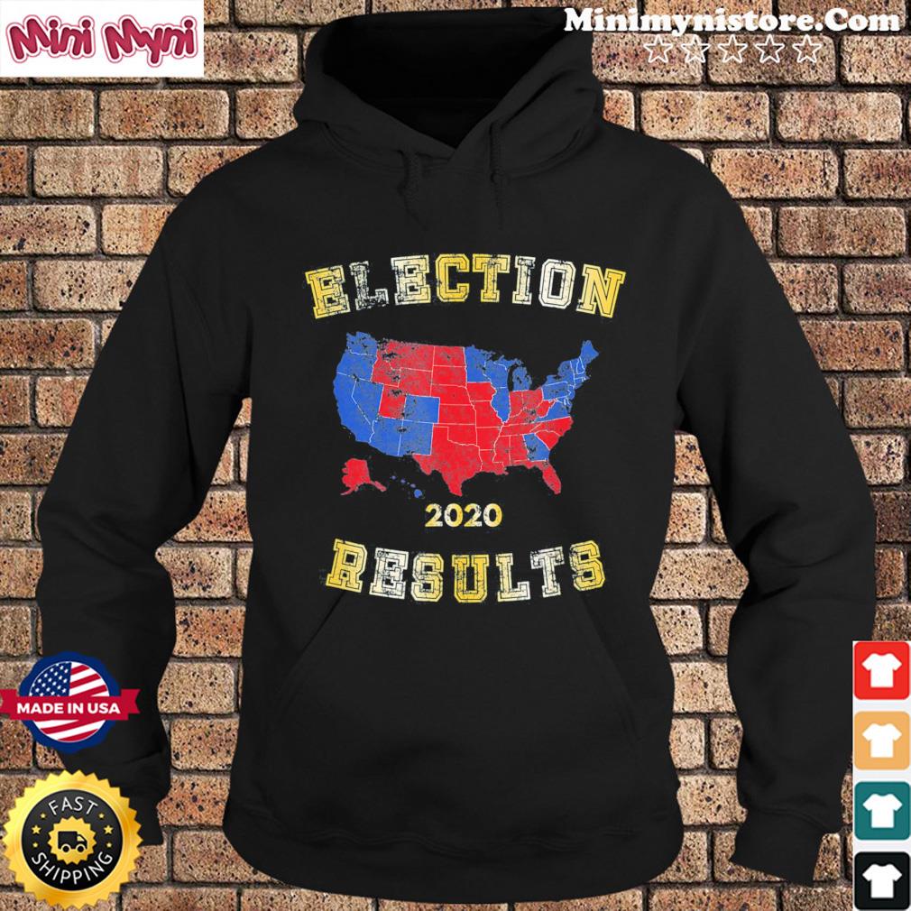 Election Results Map, 2020 2024 Election State Voting Retro T-Shirt Hoodie