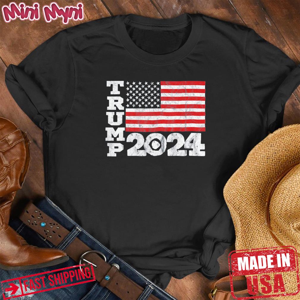 Trump 2024 Donald Trump Take America Back USA Flag T-Shirt