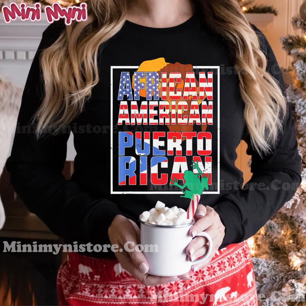 African American And Puerto Rican Flag American Puerto Rican T-shirt