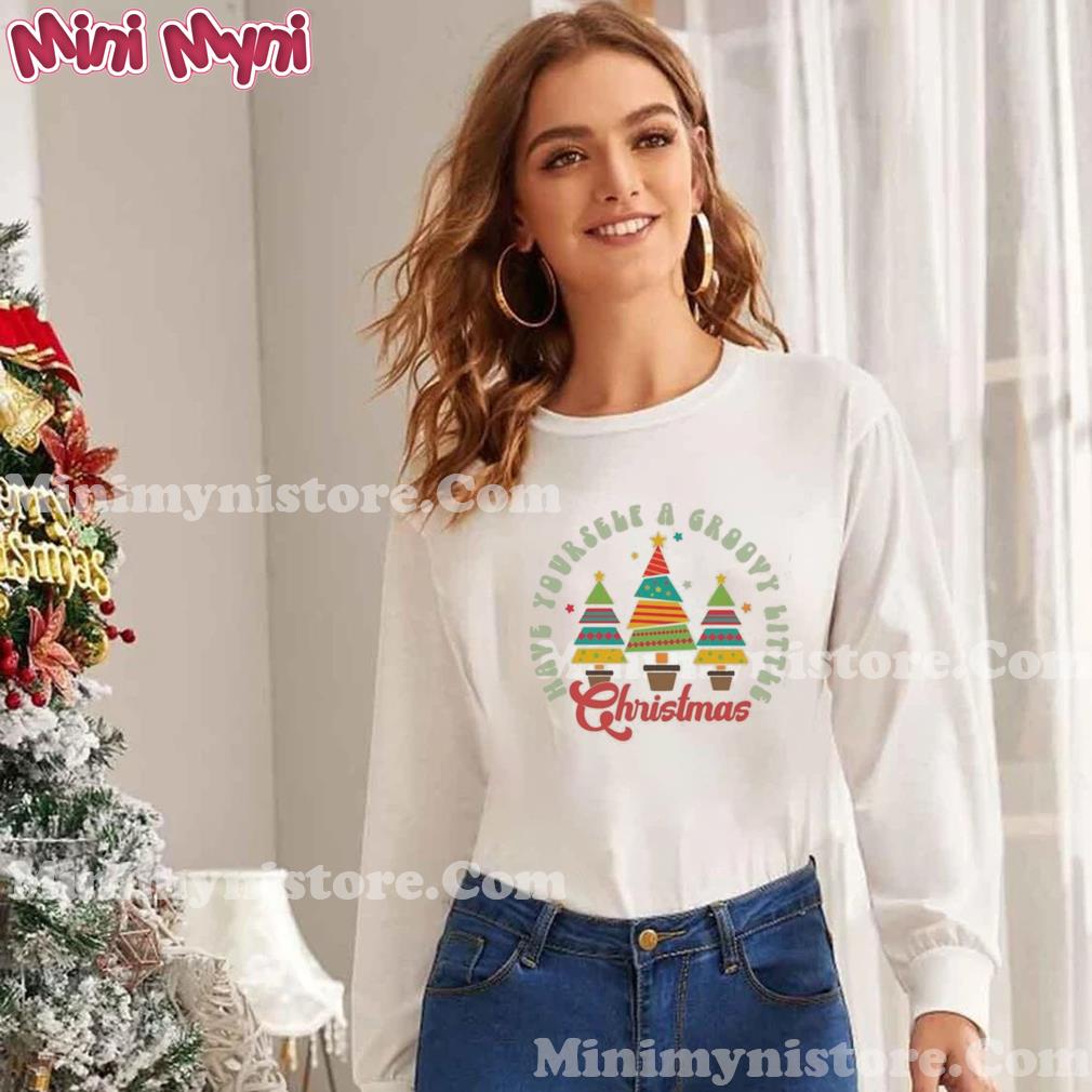 Holly Jolly Vibes Jersey Groovy Little Christmas T-Shirt