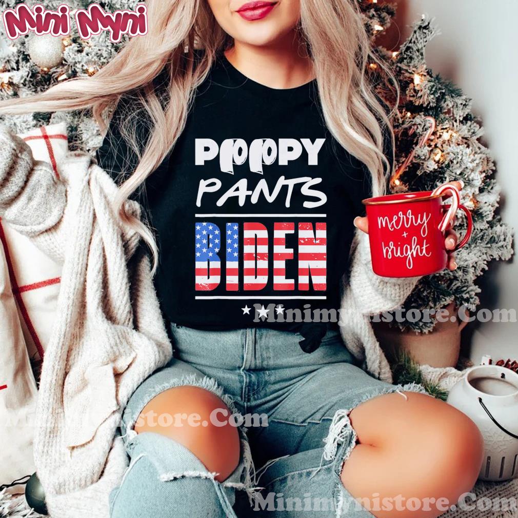Poopy pants Anti Biden Support Trump 2024 Re Election T-Shirt