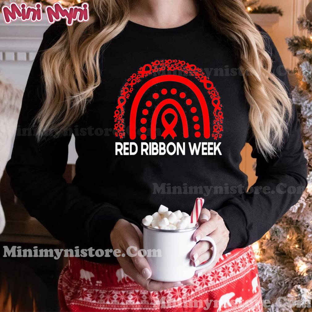 Red Ribbon Week Rainbow, Red Ribbon Week Awareness T-Shirt