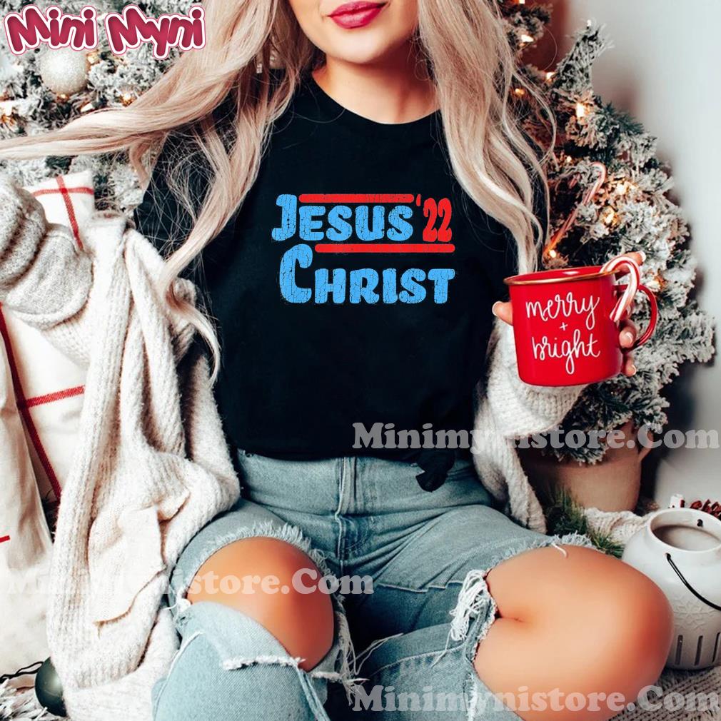 Retro Distressed Vote Jesus Christ Christian Election T-Shirt