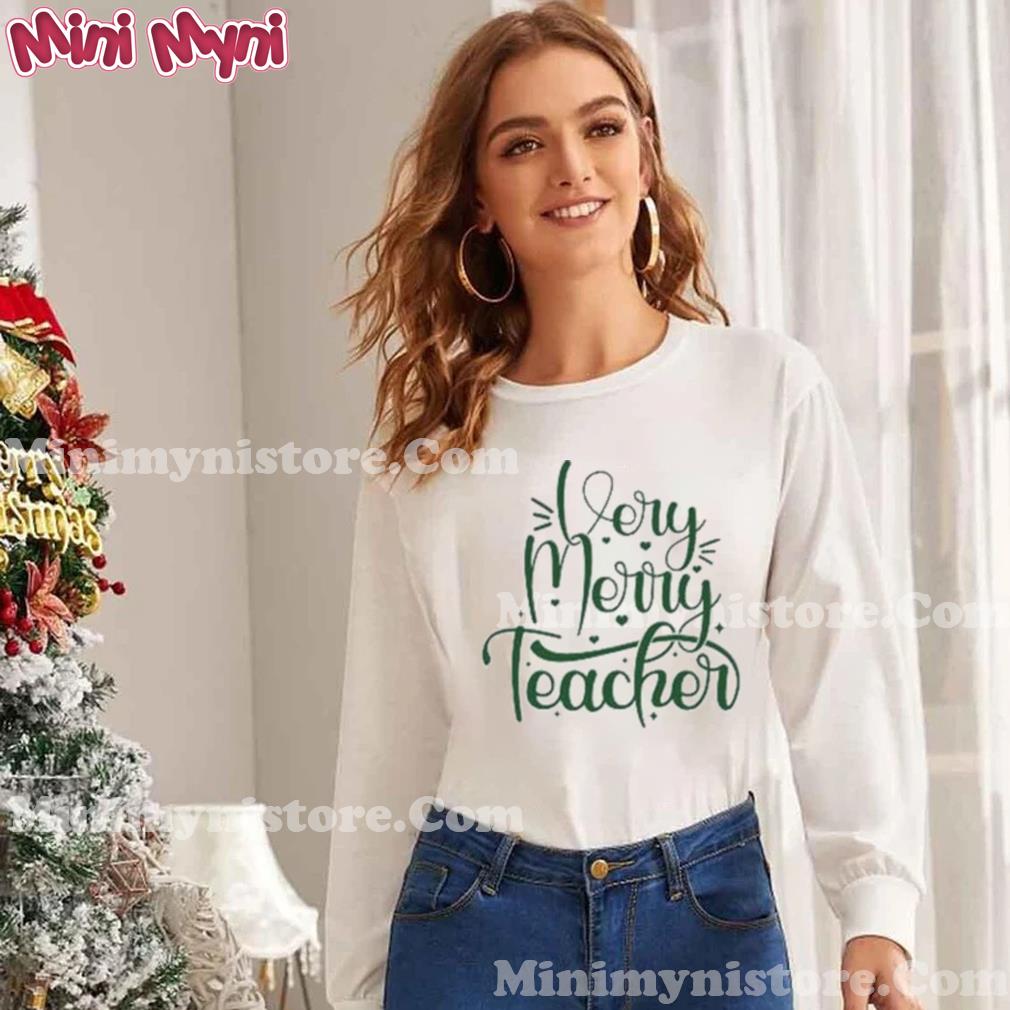 Very Merry Teacher Back to School Merry Christmas shirt