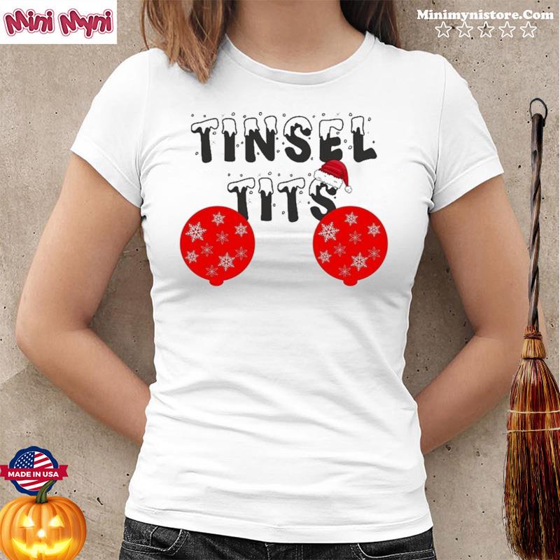 Christmas Tinsel Tits Tee Shirt