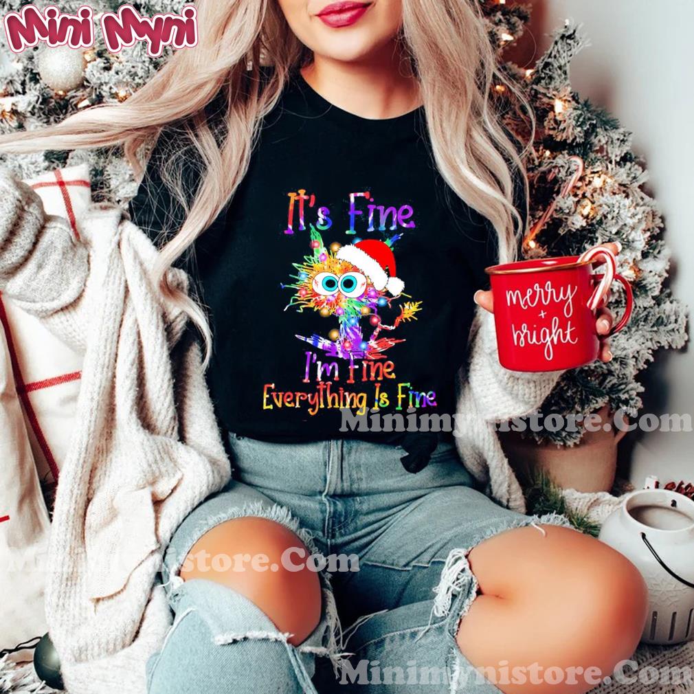 Cat Meow Christmas It's Fine I'm The Everything Is Fine Shirt