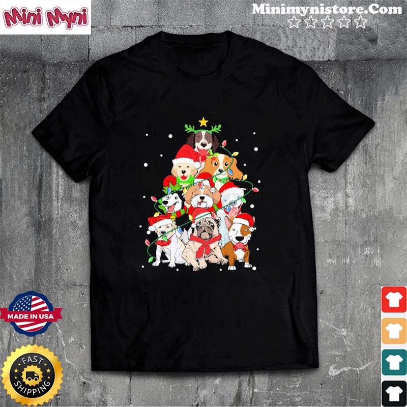 Christmas Dogs Tree Shirt