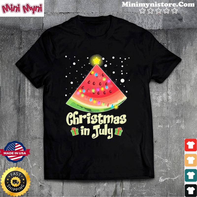 Christmas In July Watermellon Tree Shirt