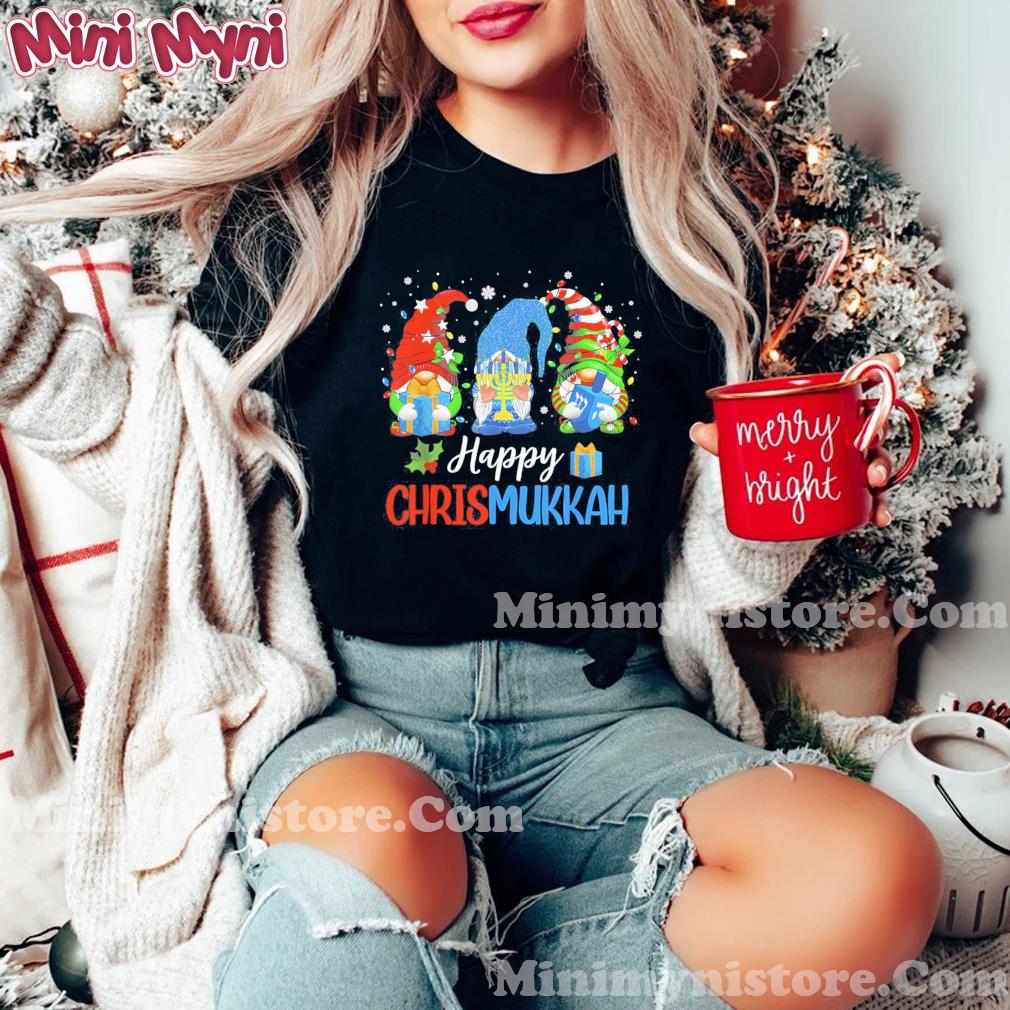 Happy Chrismukkah Gnomes Merry Christmas And Happy Hanukkah Shirt