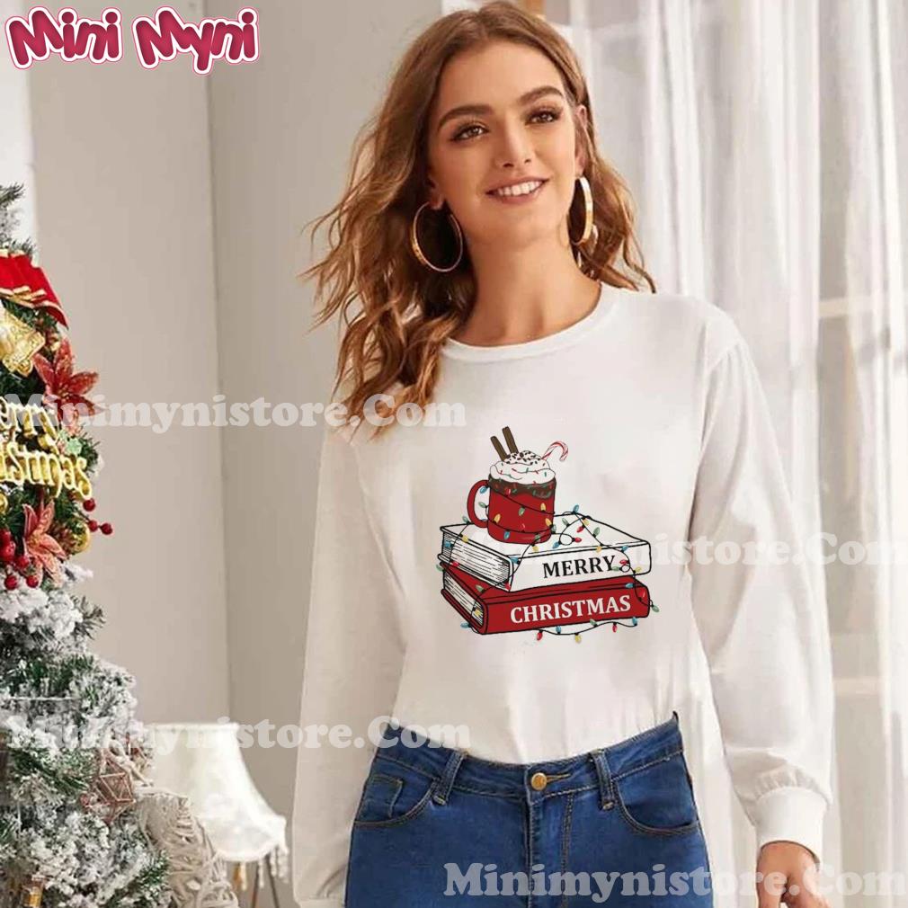 Christmas Shirts for Women, Christmas Book Shirt, Book Lover Gift, Merry Christmas Shirt