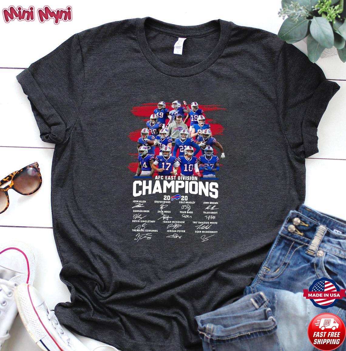 Buffalo Bills Team Football AFC East Champions Signatures shirt