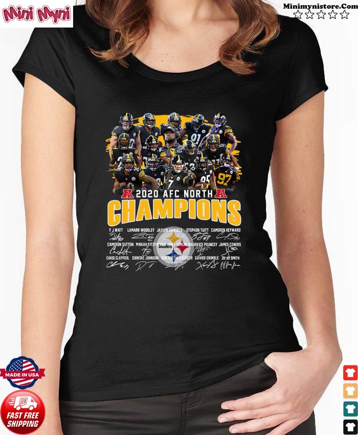 Pittsburgh Steelers 2020 AFC north division Champions signatures t-shirt,  hoodie, sweater, long sleeve and tank top