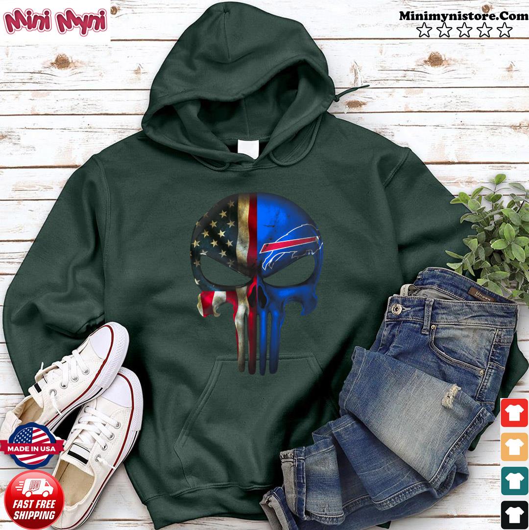 Punisher Skull American Flag Buffalo Bills Shirt, hoodie, sweater