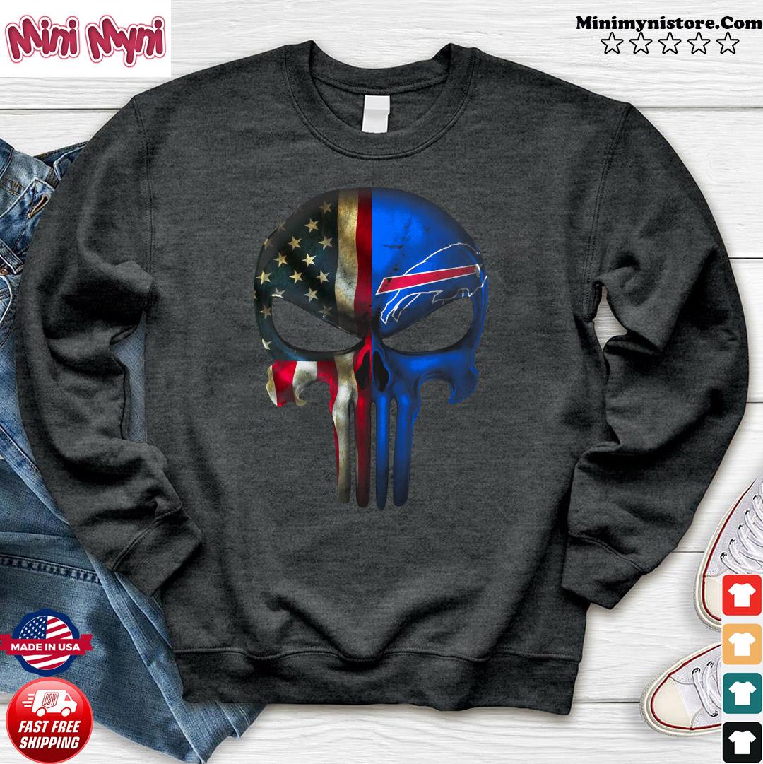 Punisher Skull American Flag Buffalo Bills shirt