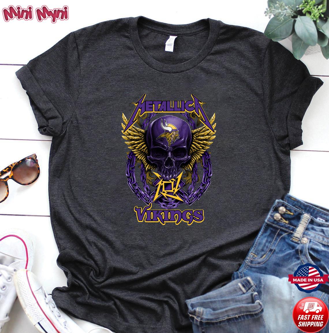 Metallica Skull Minnesota Vikings shirt