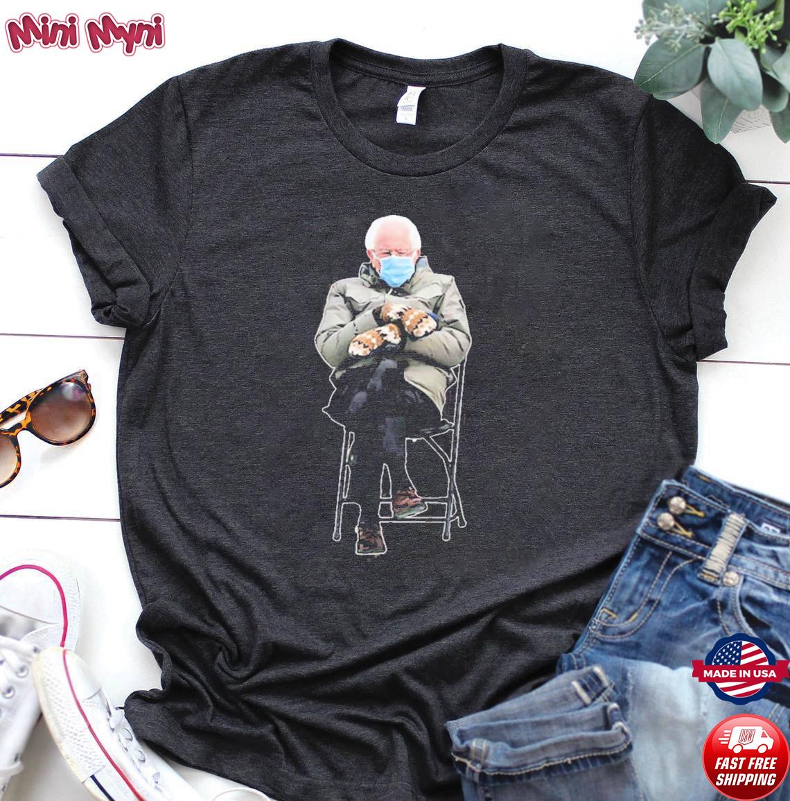 bernie sanders mittens meme shirt