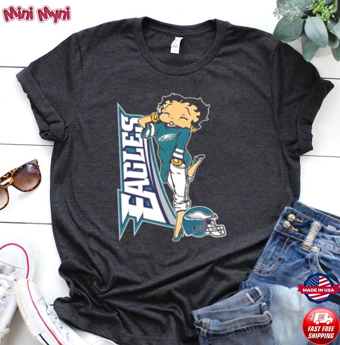 Betty boop philadelphia eagles football shirt, hoodie, sweater and long  sleeve