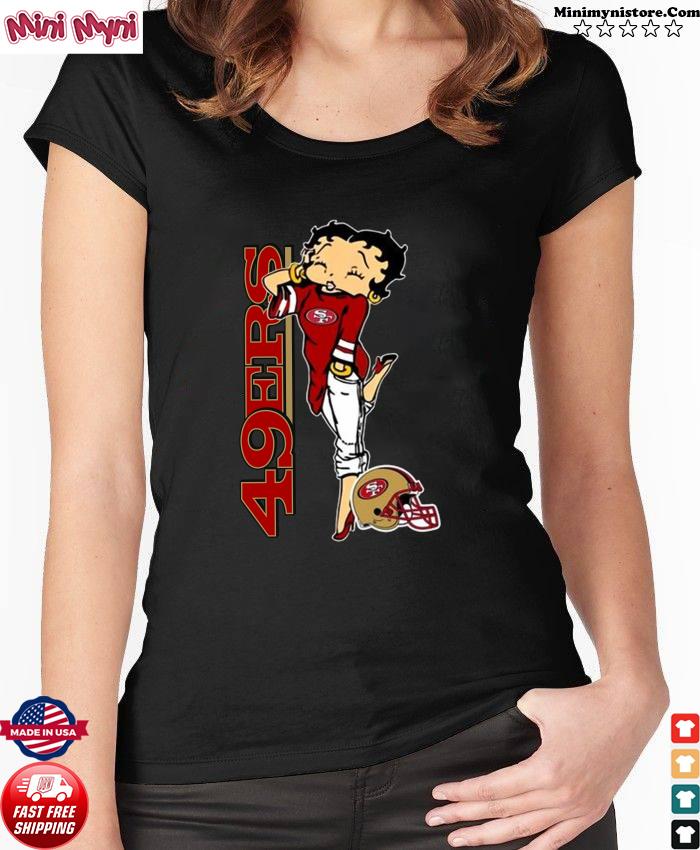 Betty Boop 49ers Helmet For Life- San Francisco 49ers T-Shirt