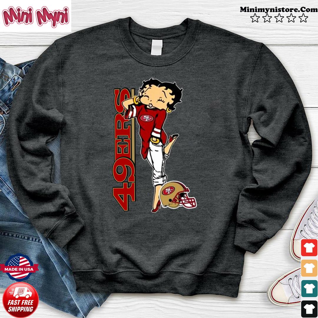 Betty Boop 49ers Helmet For Life- San Francisco 49ers T-Shirt