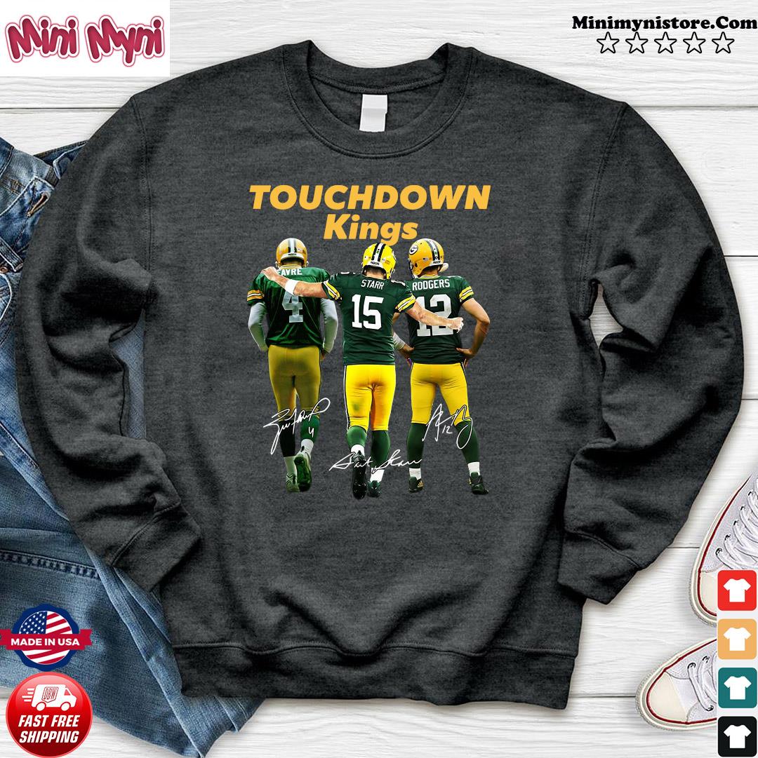 Champion Brett Favre Bart Starr Aaron Rodgers signatures shirt