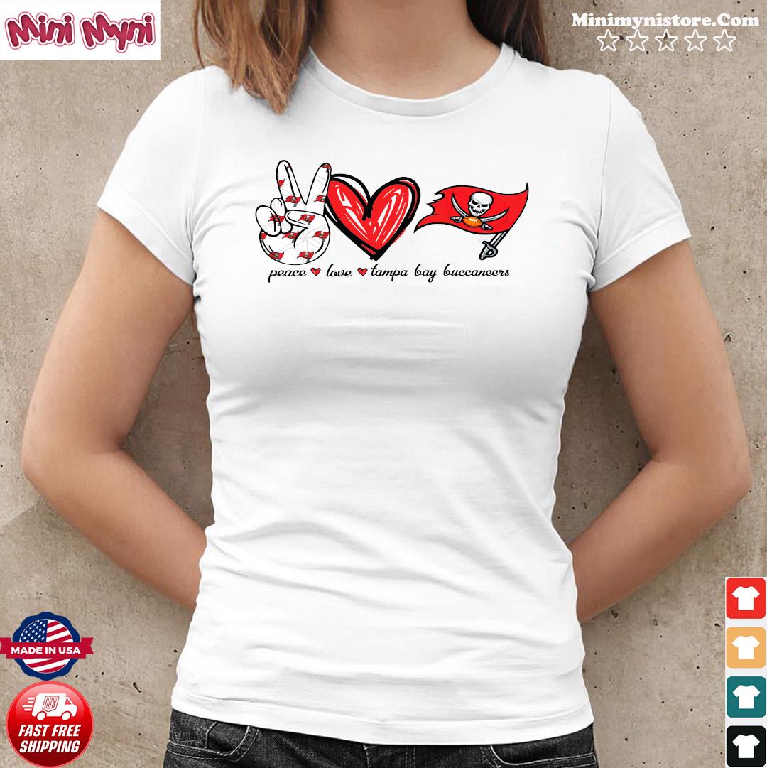 Tampa Bay Buccaneers Tiny Heart Shape T-shirt - Jomagift