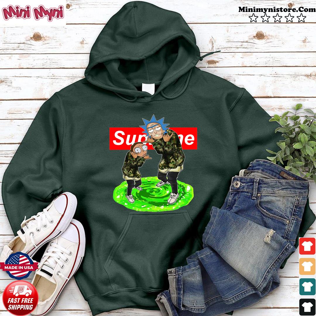 Official Supreme rick and morty hoodie, t-shirt, tank top